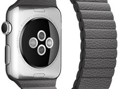 Curea iUni compatibila cu Apple Watch 1/2/3/4/5/6/7, 44mm, Leather Loop, Piele, Dark Gray