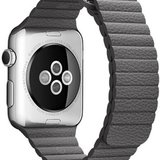 Curea iUni compatibila cu Apple Watch 1/2/3/4/5/6/7, 44mm, Leather Loop, Piele, Dark Gray
